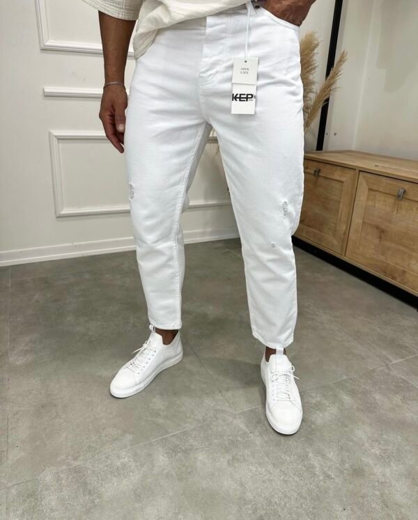 White Boyfriend Jeans - Image 3