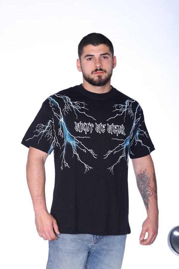 What We Wear Ligthning Black Tshirt - Image 4