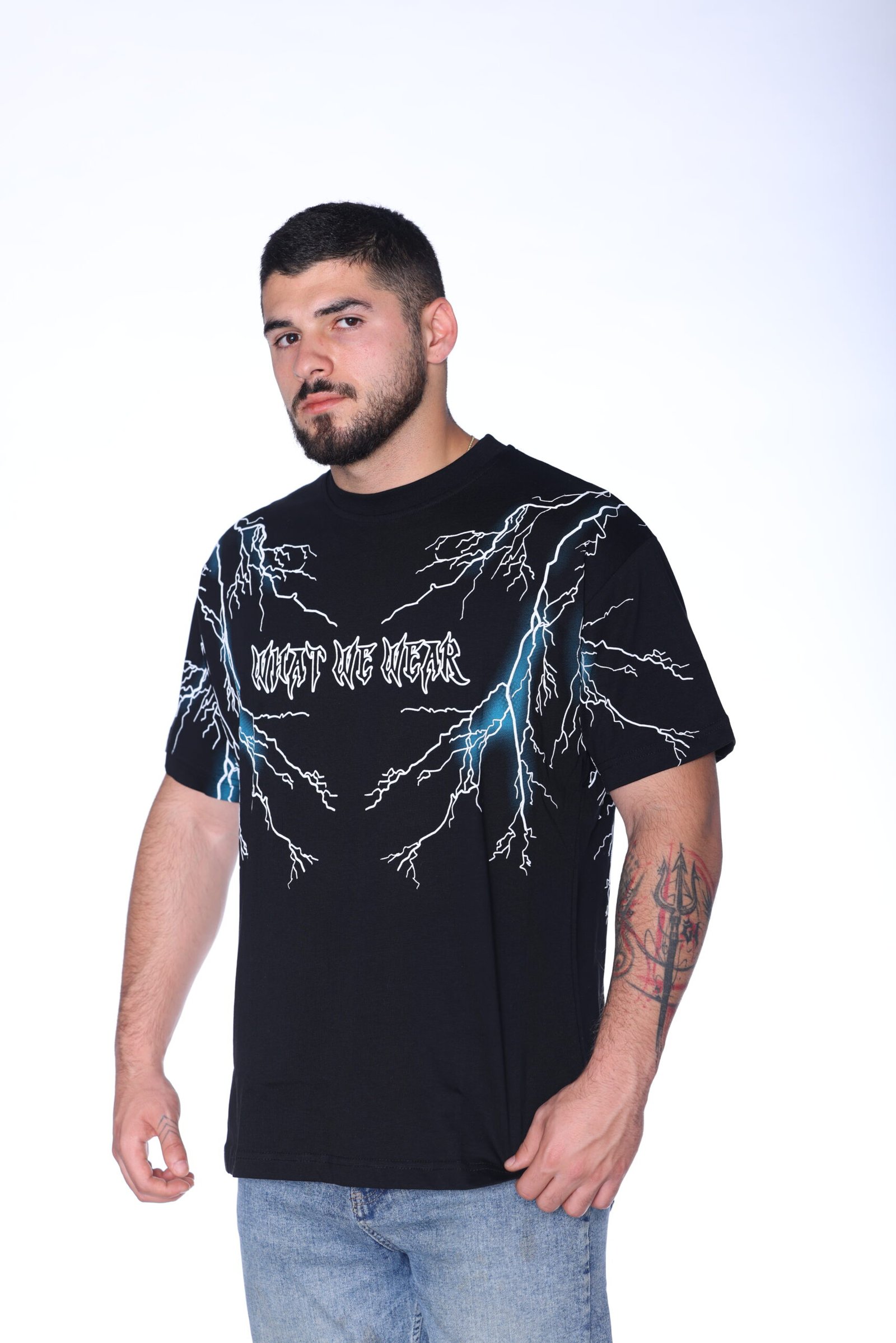 What We Wear Ligthning Black Tshirt