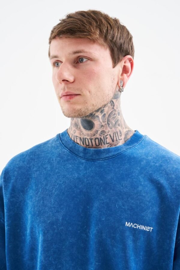 Blue Washed Oversized Tshirt - Image 2