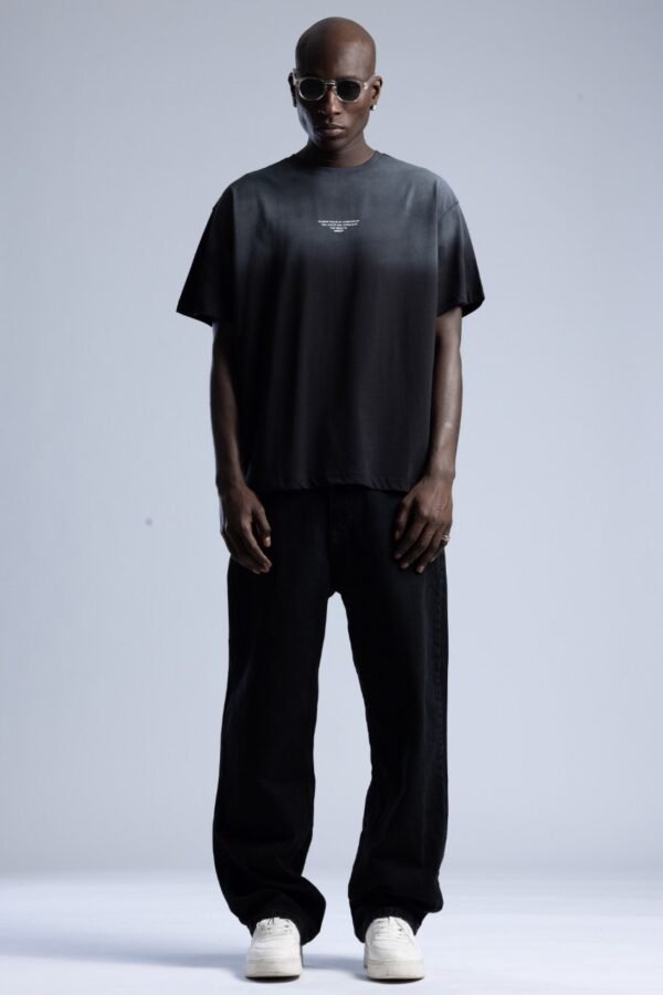 "ALWAYS FOCUS ON OVERCOMING THE LIMITS" T shirt — Black and Grey - Image 2