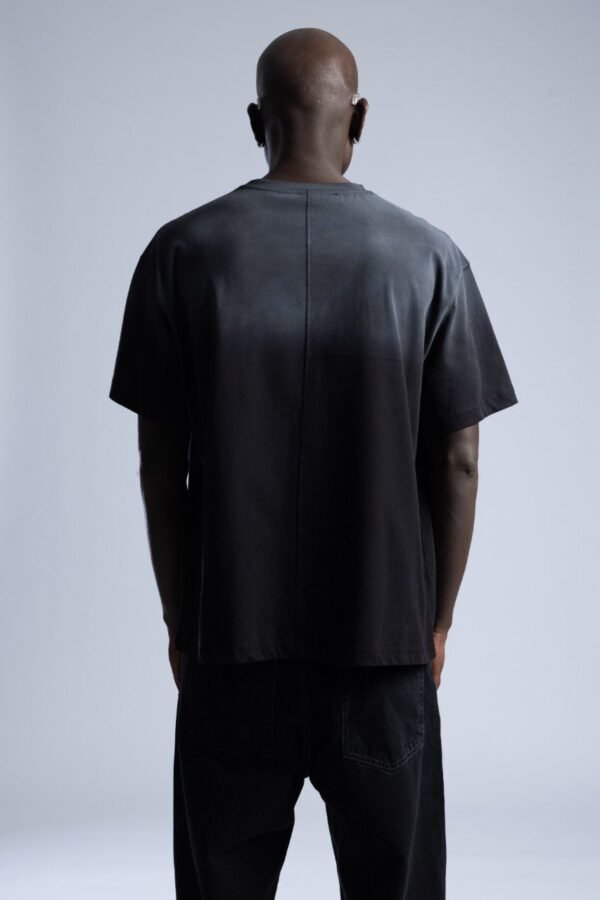 "ALWAYS FOCUS ON OVERCOMING THE LIMITS" T shirt — Black and Grey - Image 4
