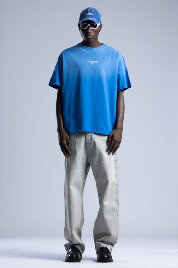 "ALWAYS FOCUS ON OVERCOMING THE LIMITS" T shirt — Blue - Image 3