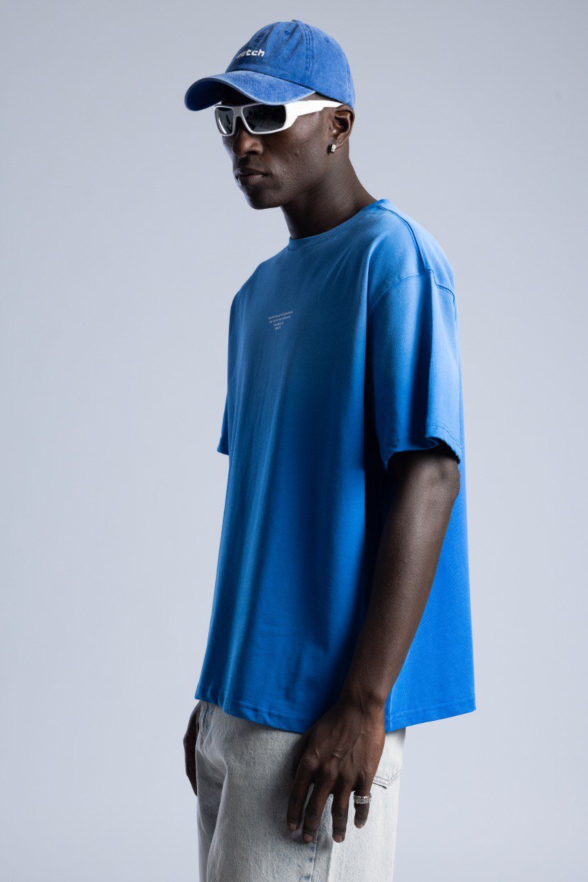 "ALWAYS FOCUS ON OVERCOMING THE LIMITS" T shirt — Blue