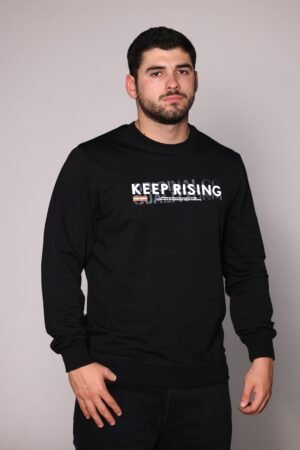 Black “Keep Rising” Sweater