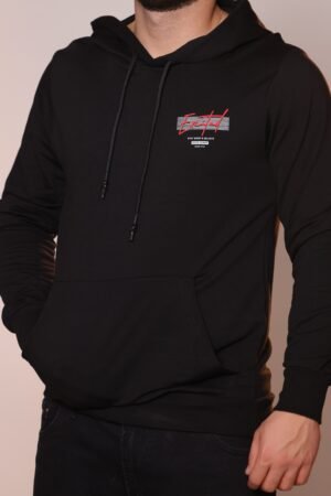 BLACK HOODIE EXCITED