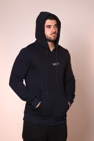 Darkblue hoodie - connect