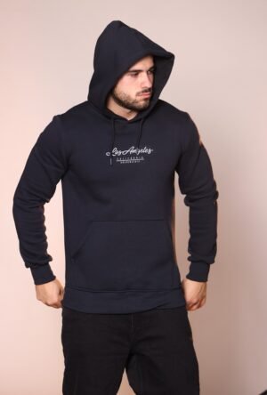 deep navy hoodie - los angeles